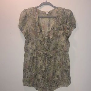 Sz 12 Anthropologie silk blouse